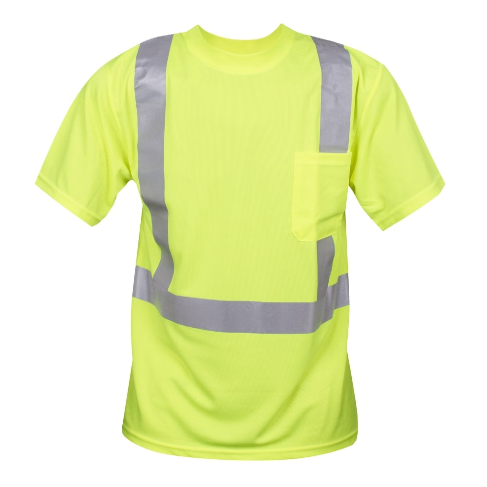 Cor - Brite® Hi Vis Short Sleeved Shirt, Reflective Tape & Chest Pocket - Gorvex.com