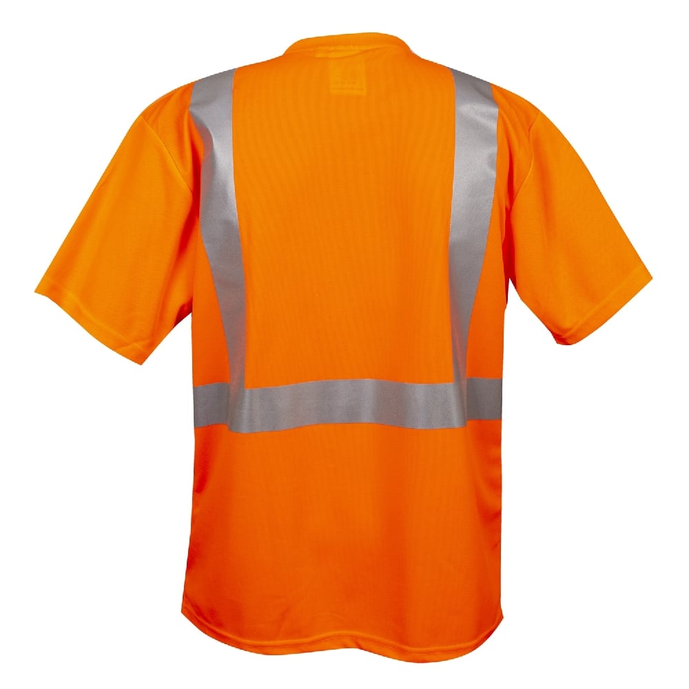 Cor - Brite® Hi Vis Short Sleeved Shirt, Reflective Tape & Chest Pocket - Gorvex.com