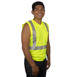 Cor - Brite® Hi Vis Sleeveless Shirt with Heat Applied Reflective Tape - Gorvex.com