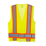 COR - BRITE® Hi Vis Solid & Mesh Surveyor's Vest and 2" Contrasting Tapes - Gorvex.com