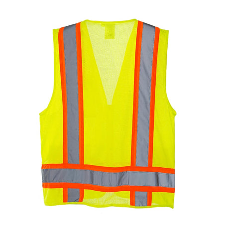 COR - BRITE® Hi Vis Solid & Mesh Surveyor's Vest and 2" Contrasting Tapes - Gorvex.com