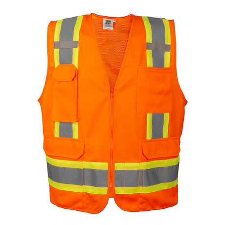 COR - BRITE® Hi Vis Solid & Mesh Surveyor's Vest and 2" Contrasting Tapes - Gorvex.com