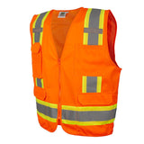 COR - BRITE® Hi Vis Solid & Mesh Surveyor's Vest and 2" Contrasting Tapes - Gorvex.com