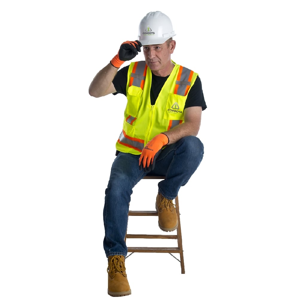 COR - BRITE® Hi Vis Solid & Mesh Surveyor's Vest and 2" Contrasting Tapes - Gorvex.com