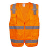 COR - BRITE® Hi Vis Solid & Mesh Vest with 11 Pockets and Flashlight/Mic Tabs - Gorvex.com