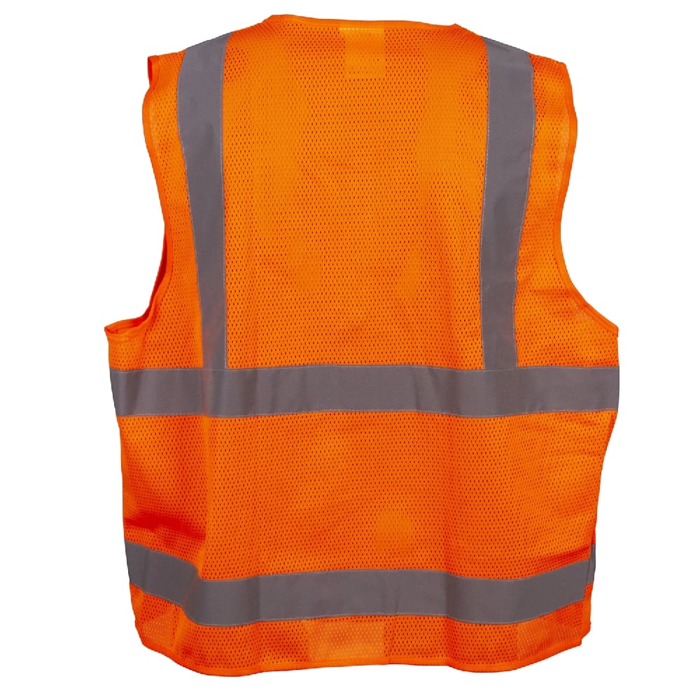 COR - BRITE® Hi Vis Solid & Mesh Vest with 11 Pockets and Flashlight/Mic Tabs - Gorvex.com