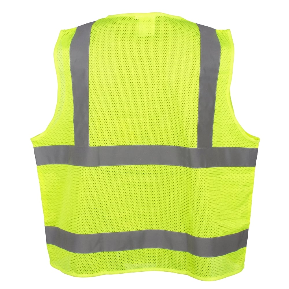 COR - BRITE® Hi Vis Solid & Mesh Vest with 11 Pockets and Flashlight/Mic Tabs - Gorvex.com