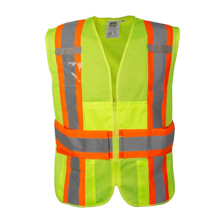 COR - BRITE® Hi Vis Two - Toned Expandable Vest with 7 Pockets + Badge Holder - Gorvex.com