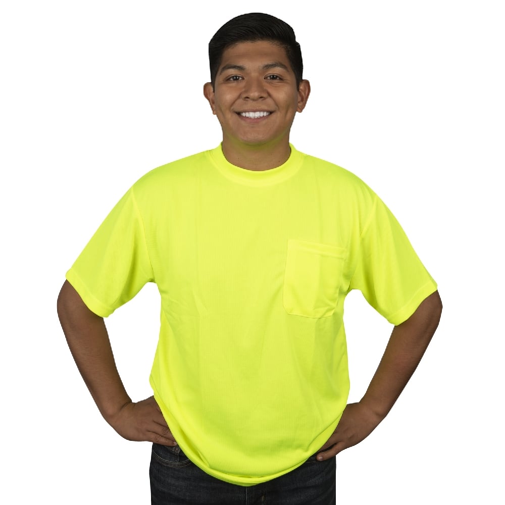 Cor - Brite™ V130/1 Non - Rated Hi Vis Birdseye Short Sleeve Shirt - Gorvex.com