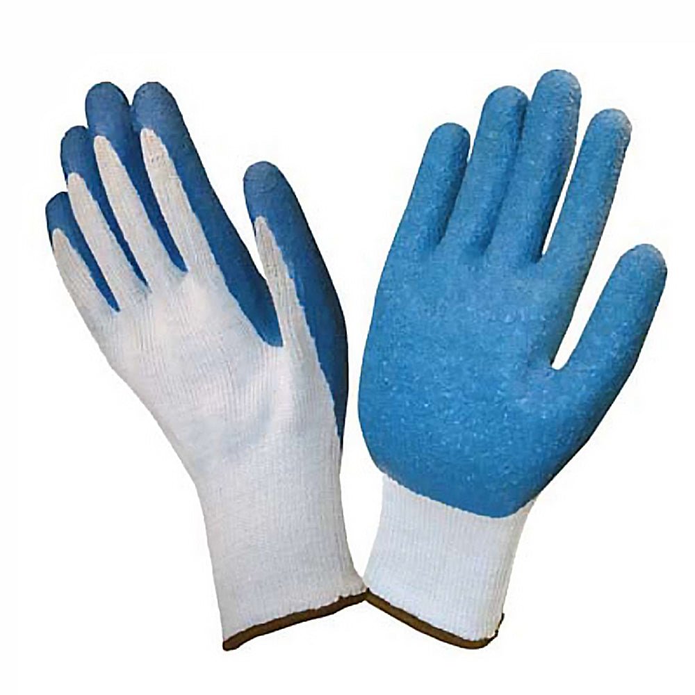 COR - GRIP III™ Economy Poly/Cotton Gloves with Crinkle Latex Palm Coat, 1 dozen (12 pairs) - Gorvex.com