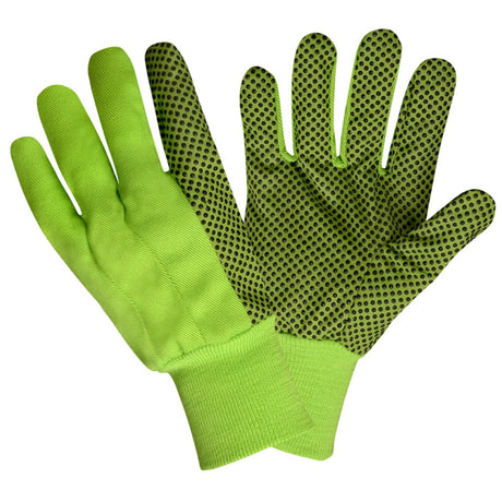 Cordova 271 Hi Vis Polycotton Canvas Glove with Black PVC Dots, 1 dozen (12 pairs) - Gorvex.com