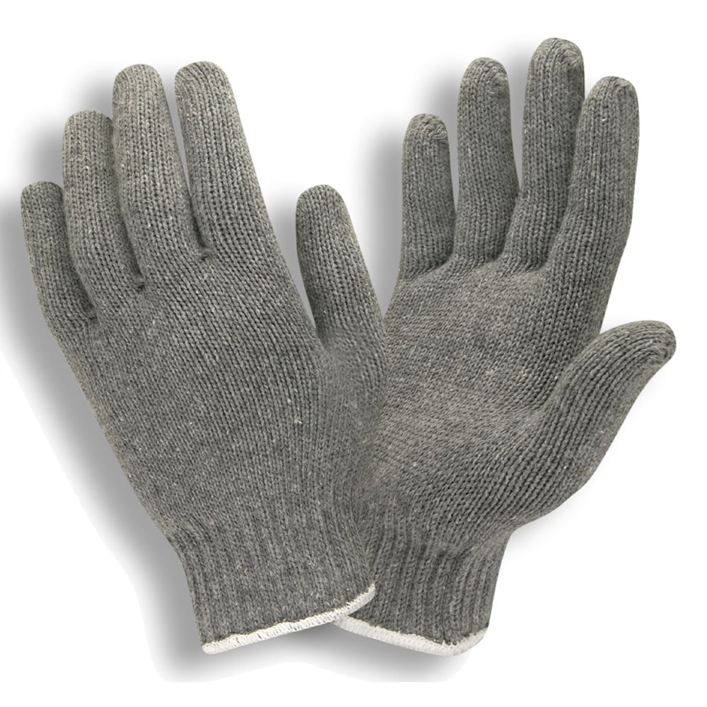 Cordova 3185G Heavy Weight Gray Poly/Cotton Machine Knit Glove, 1 dozen (12 pairs) - Gorvex.com