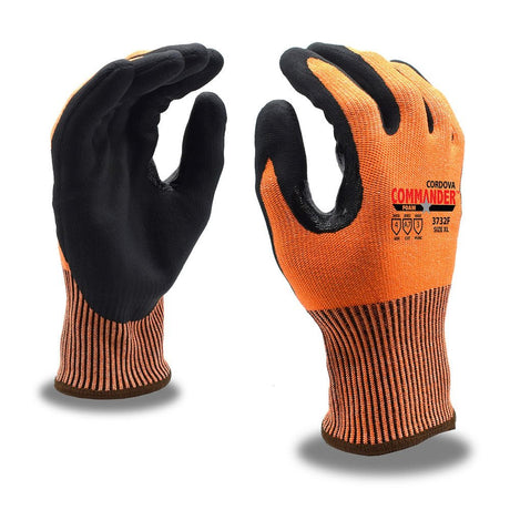 Cordova 3732F COMMANDER FOAM™ HPPE/Glass/Steel Glove + Nitrile Thumb Crotch, 1 pair - Gorvex.com