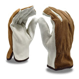 Cordova Cowhide Drivers Glove with Split Leather Back + Keystone Thumb, 1 dozen (12 pairs) - Gorvex.com