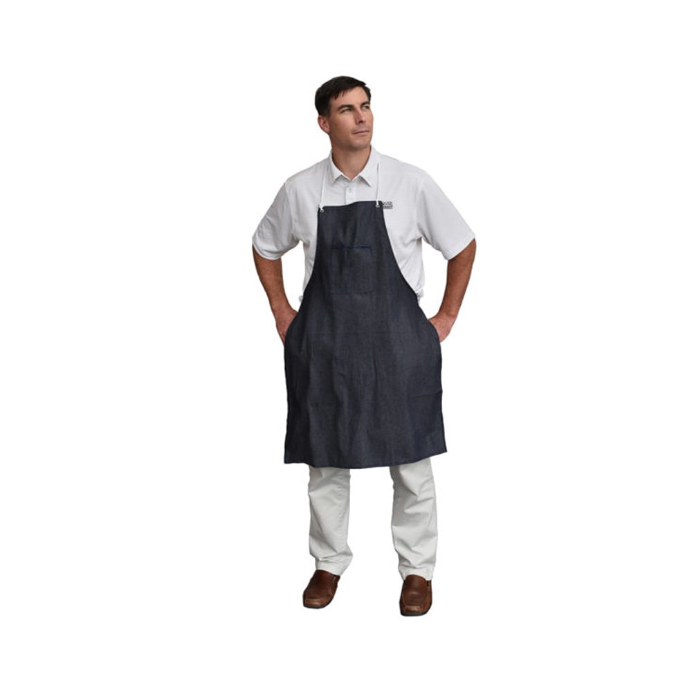 Cordova Denim Apron with Adjustable Ties and 1 Chest Pocket - Gorvex.com