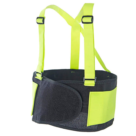 Cordova Hi Vis Back Support Belt with Attached Suspenders - Gorvex.com