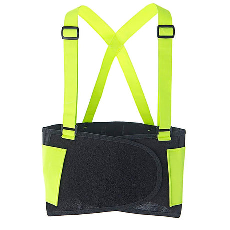 Cordova Hi Vis Back Support Belt with Attached Suspenders - Gorvex.com