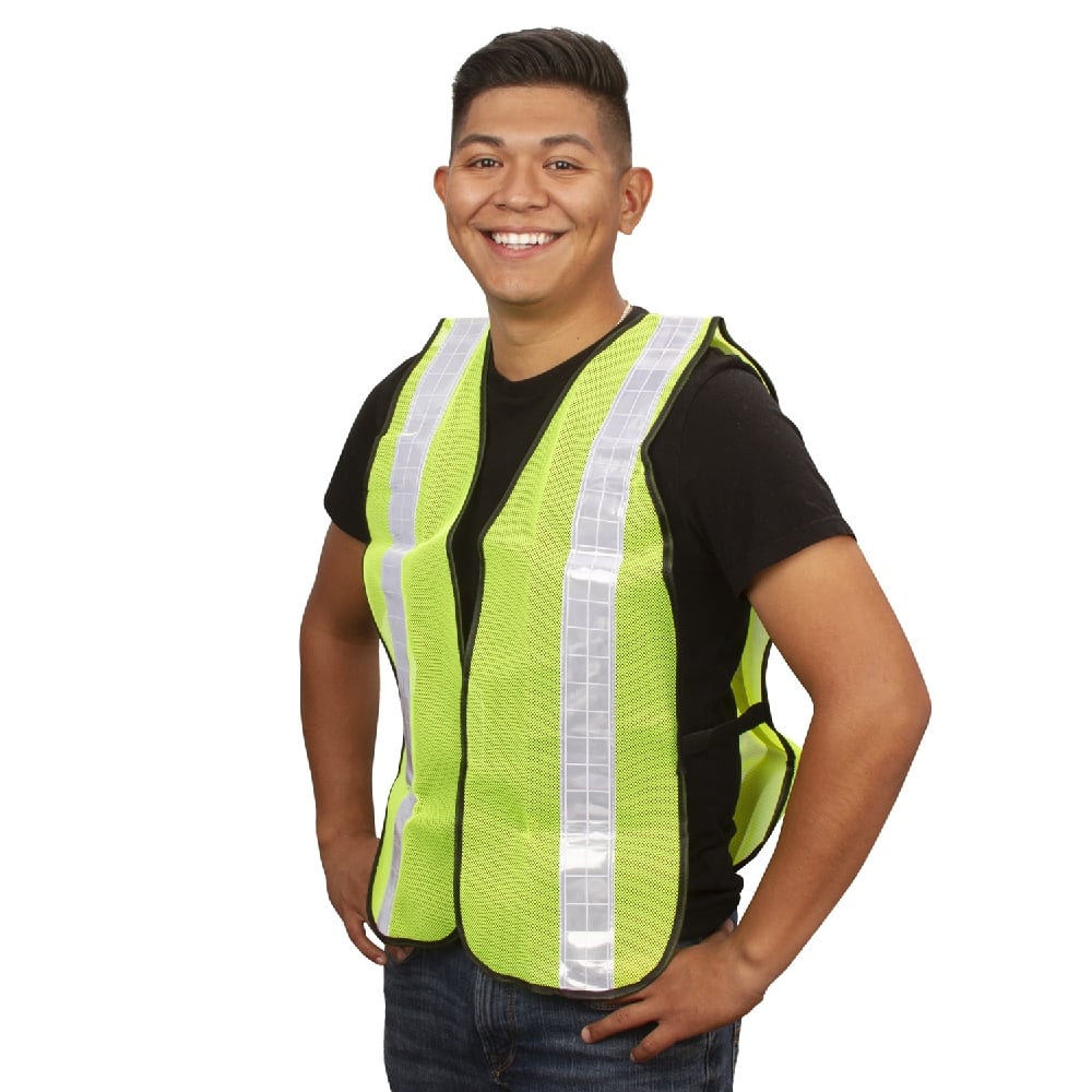 Cordova Hi Vis Mesh Vest with 2" Reflective Strips/Hook & Loop Closure - Gorvex.com