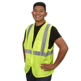 Cordova Hi Vis Mesh Vest/Single Reflective Strip + Inner & Outer Pockets - Gorvex.com