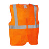 Cordova Hi Vis Mesh Vest/Single Reflective Strip + Inner & Outer Pockets - Gorvex.com