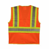 Cordova Hi Vis Two - Toned Mesh Vest/Inside Pocket + Zipper Closure - Gorvex.com