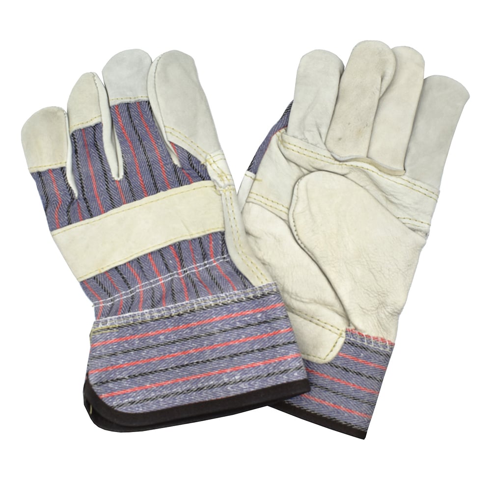 Cordova Jersey Lined Leather Palm Glove/Canvas Back + Reinforced Palm, 1 dozen (12 pairs) - Gorvex.com