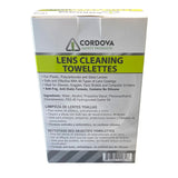 Cordova LW100 Lens Cleaning Towelettes, 1 case (12 boxes) - Gorvex.com