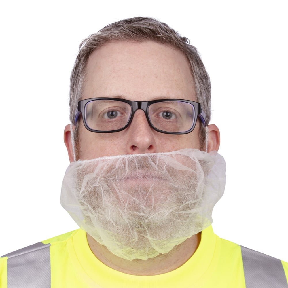 Cordova Polypropylene Beard Cover, White, 1 case (1000 pieces) - Gorvex.com