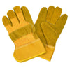 Cordova Russet Leather Palm Glove/Yellow Canvas Back + 2.5" Cuff, 1 dozen (12 pairs) - Gorvex.com
