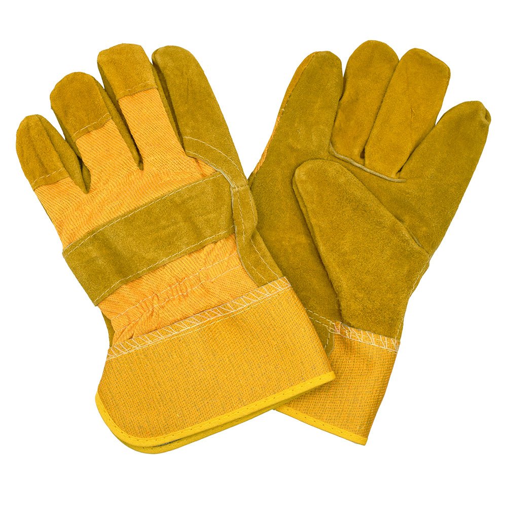 Cordova Russet Leather Palm Glove/Yellow Canvas Back + 2.5" Cuff, 1 dozen (12 pairs) - Gorvex.com