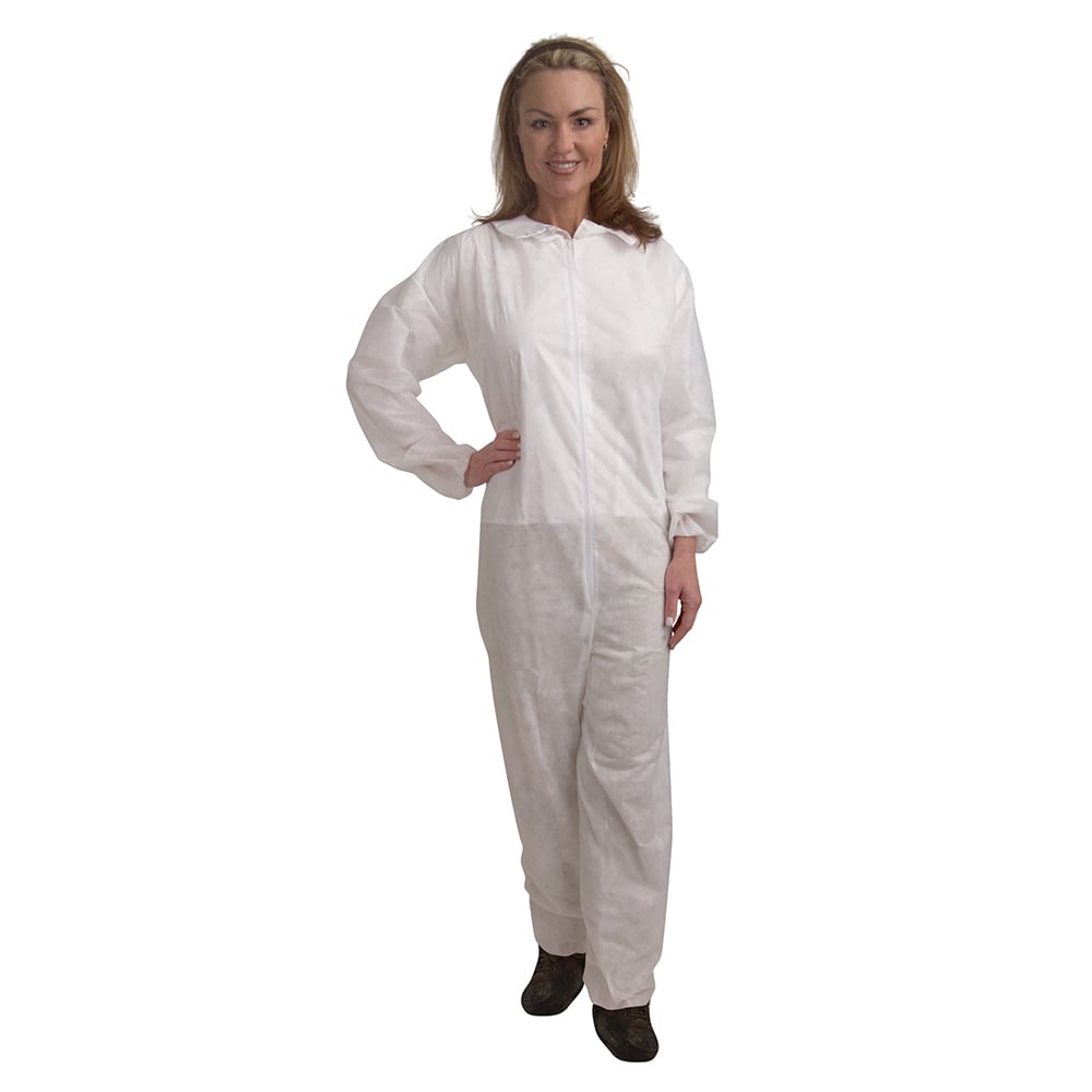 Cordova Standard Weight Polypropylene Coverall, Elastic Wrist & Ankle, 1 case (25 pieces) - Gorvex.com