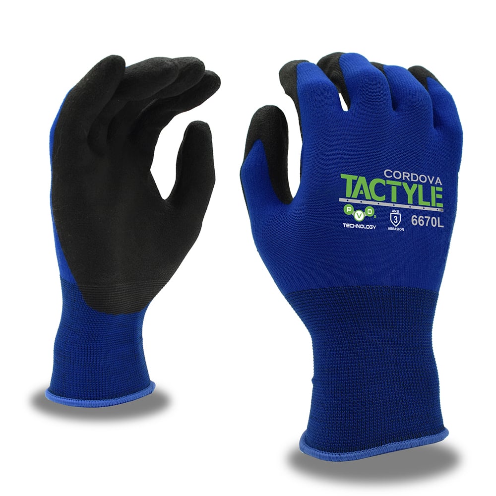 Cordova Tactyle™ 15 - Gauge Nylon Gloves with PVO2 Technology Coat, 1 dozen (12 pairs) - Gorvex.com