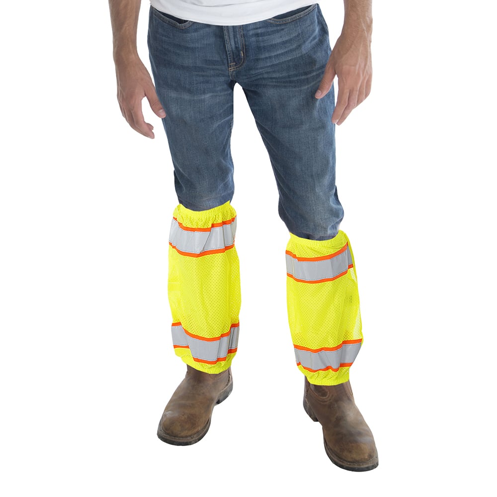 Cordova VLG200/1 Hi Vis Mesh Leg Gaiters with Contrast Reflective Tape - Gorvex.com