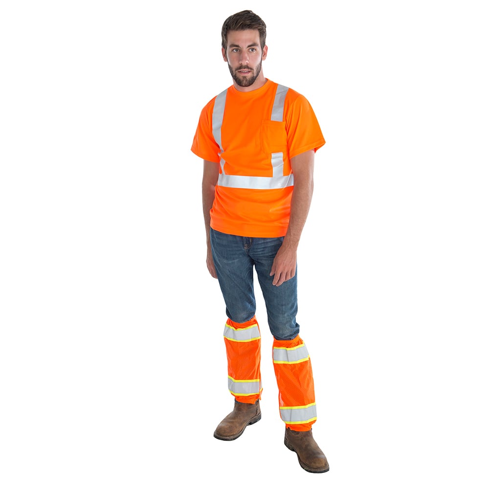 Cordova VLG200/1 Hi Vis Mesh Leg Gaiters with Contrast Reflective Tape - Gorvex.com