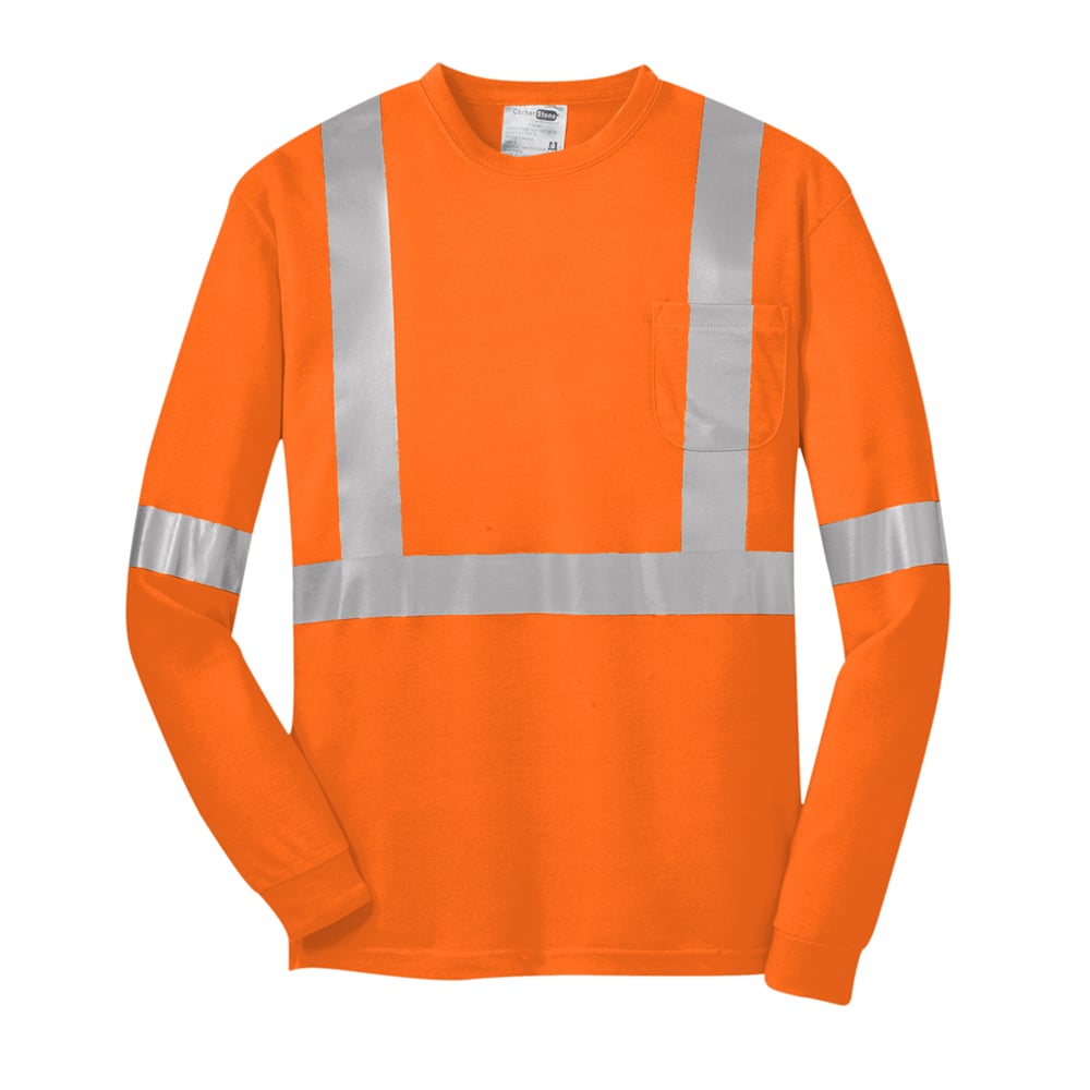 CornerStone CS401LS Class 2 Safety T-Shirt with Long Sleeves - Gorvex.com