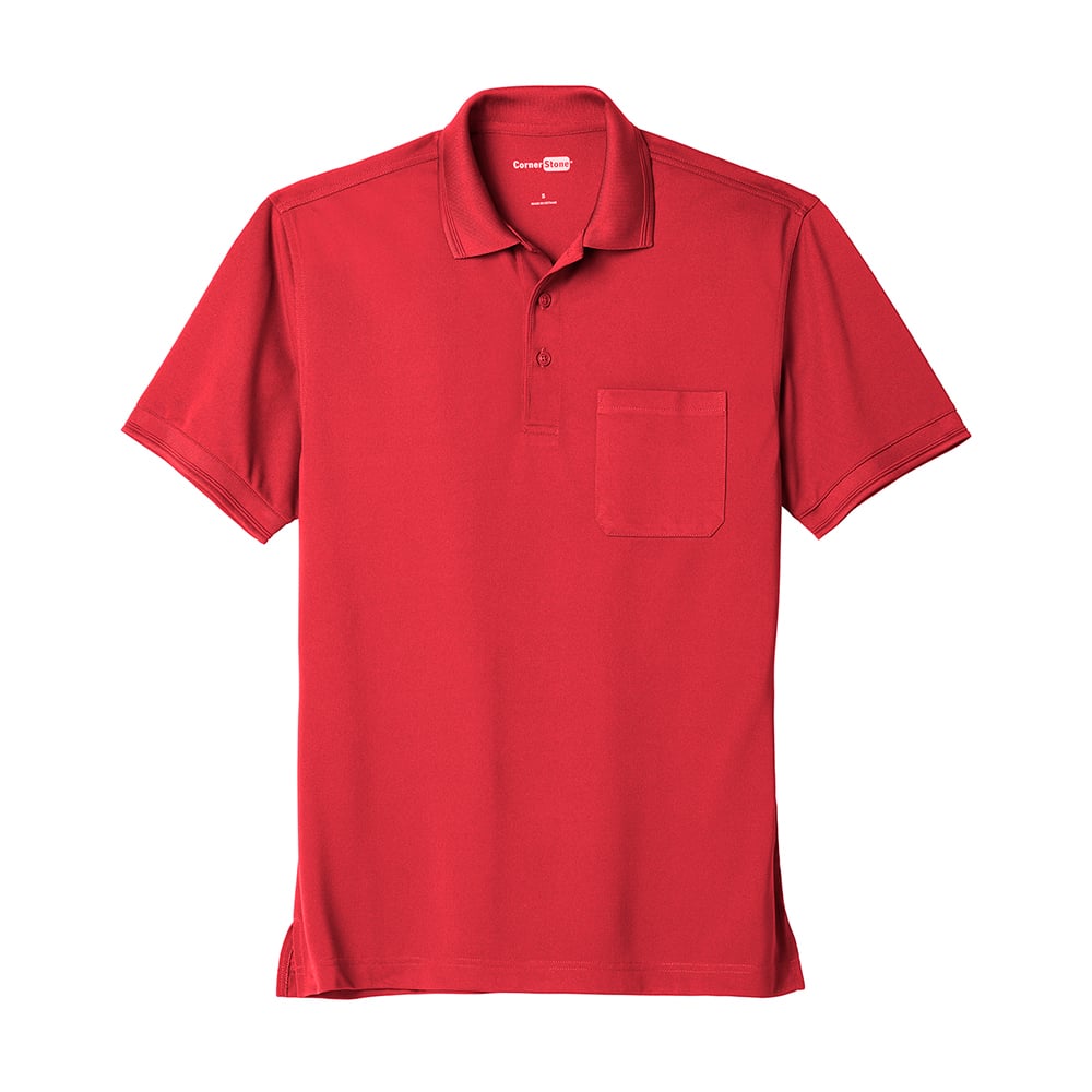 CornerStone CS4020P Industrial Snag - Proof Pique Polo with Pocket - Gorvex.com