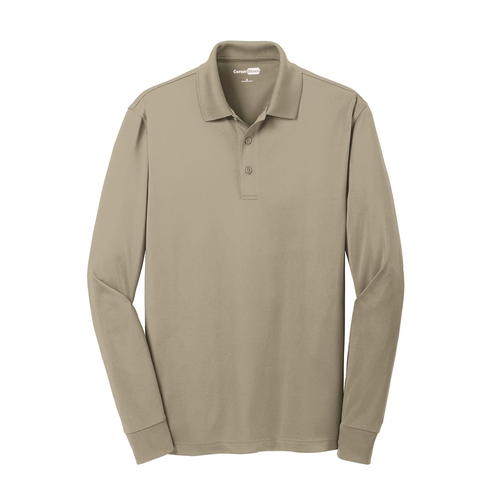 CornerStone CS412LS Select Snag - Proof Polo with Long Sleeves - Gorvex.com