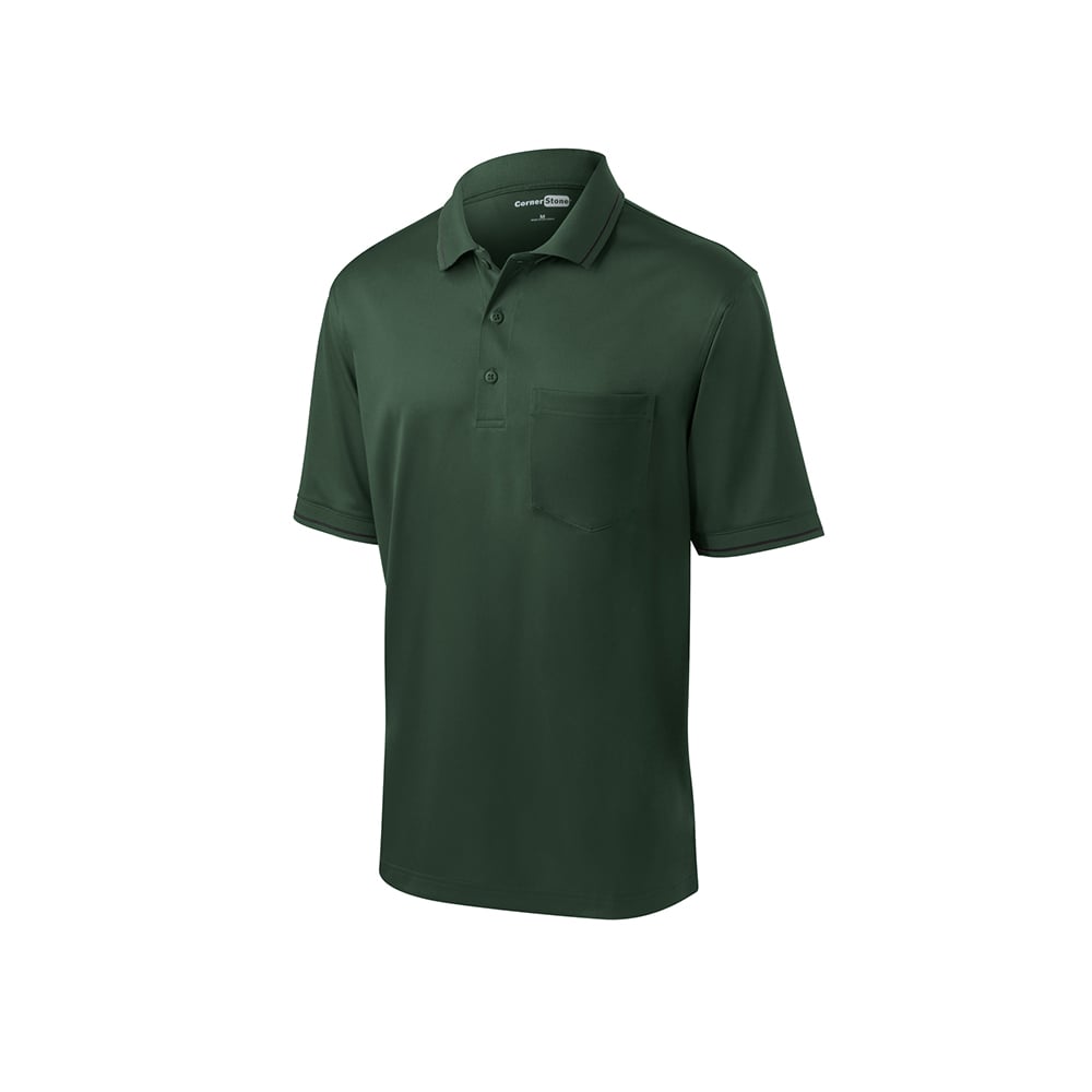 CornerStone CS415 Snag - Proof Tipped Polo with Pocket - Gorvex.com