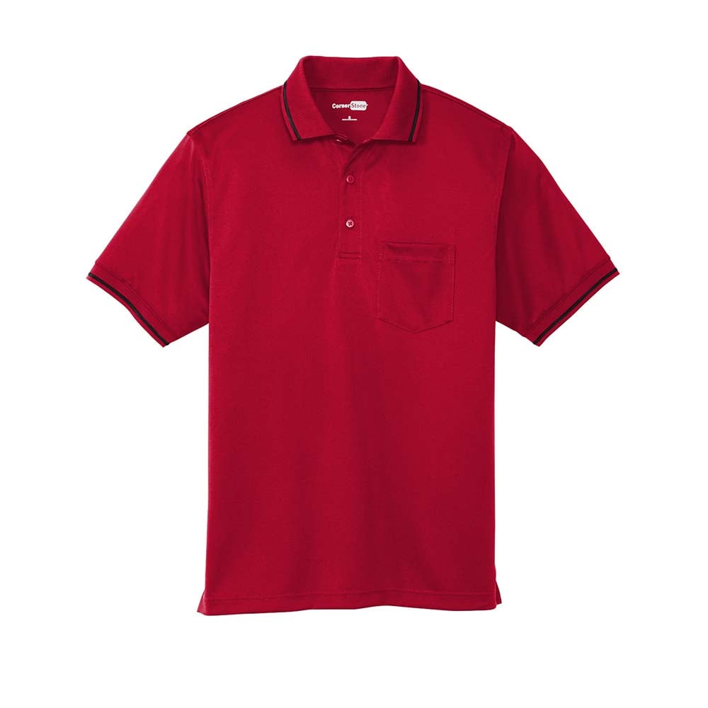 CornerStone CS415 Snag - Proof Tipped Polo with Pocket - Gorvex.com