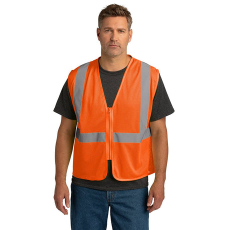 CornerStone CSV101 Economy Mesh Zippered Vest - Gorvex.com