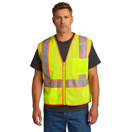 CornerStone CSV103 Class 2 Mesh Zippered Two - Tone Vest - Gorvex.com