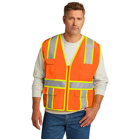 CornerStone CSV105 Surveyor Zippered Two - Tone Vest - Gorvex.com