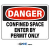 Confined Space Enter by Permit Only - Danger Sign