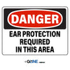 Ear Protection Required in This Area - Danger Sign