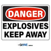 Explosives Keep Away - Danger Sign