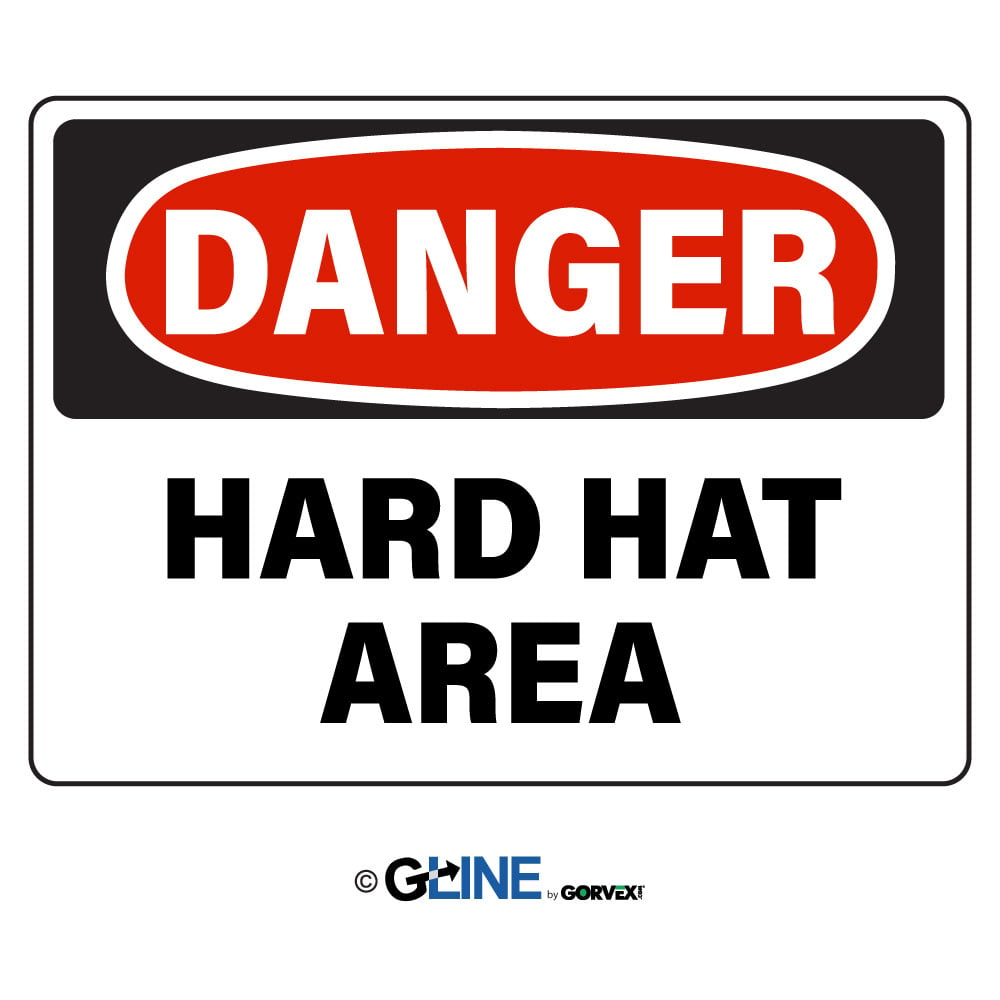 Hard Hat Area - Danger Sign