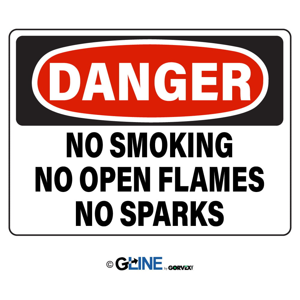 No Smoking No Open Flames No Sparks - Danger Sign