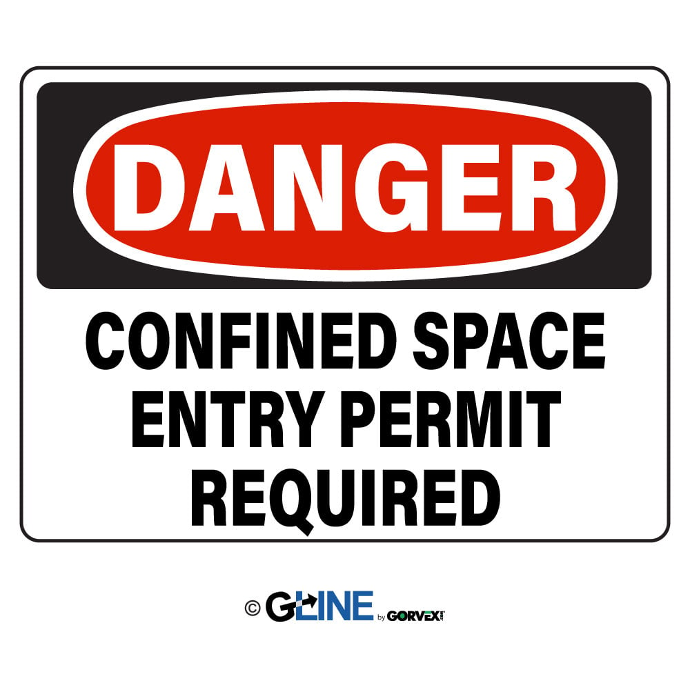 Confined Space Entry Permit Required - Danger Sign