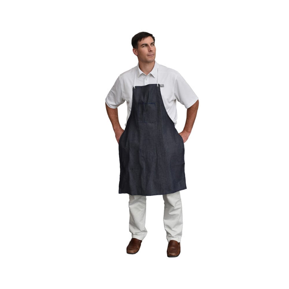 Cordova Denim Apron with Adjustable Ties and 1 Chest Pocket