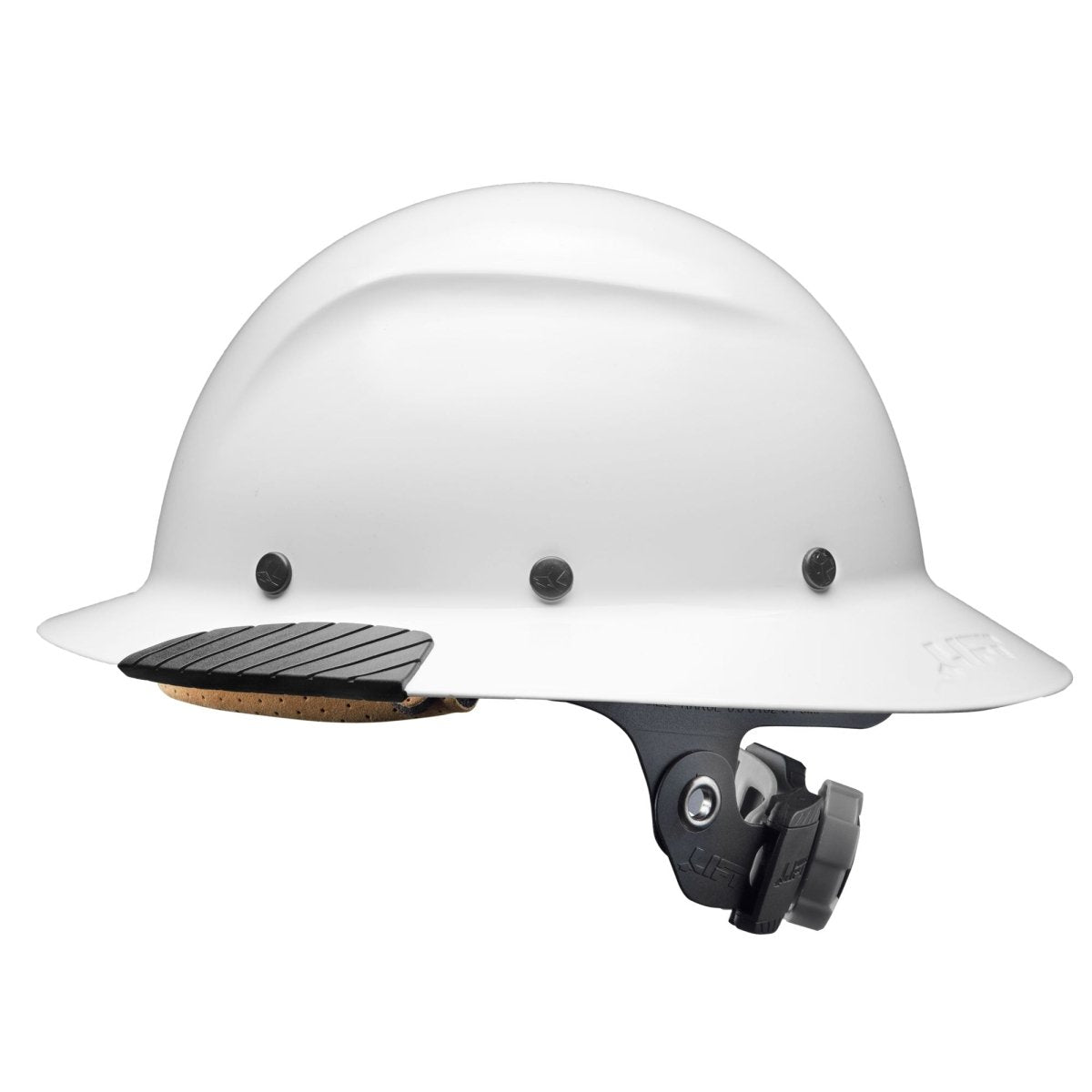 DAX Carbon Fiber White Full Brim Hardhat - Gorvex.com